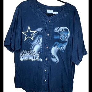 Vintage Cowboys Baseball Jersey Button Up XL